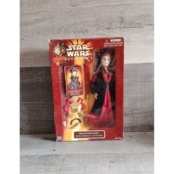 1998 Hasbro Star Wars Episode I 12" Ultimate Hair Queen Amidala Doll Figure - Picture 1 of 6